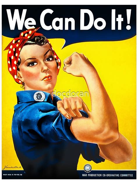 Rosie The Riveter Us World War Ii Propaganda Poster Stickers By