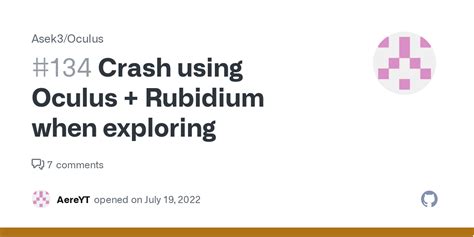 Crash Using Oculus Rubidium When Exploring · Issue 134 · Asek3 Oculus · Github