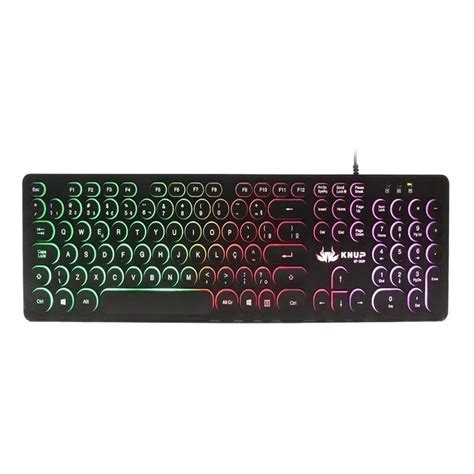 Teclado Gamer Iluminacao Abnt Luz Rgb Usb Knup Kp Shopee Brasil