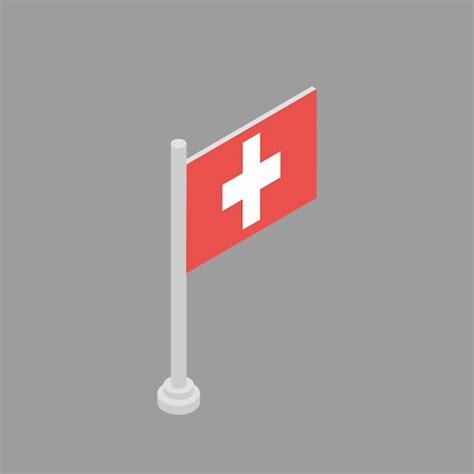 Ilustración de la plantilla de la bandera de suiza Vector Premium