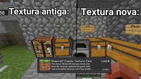 Como Colocar A Textura Antiga Do Minecraft Muito F Cil Youtube