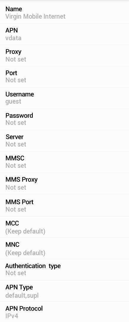 Virgin Mobile 4G APN Settings For Android South Africa 2025 5G 4G