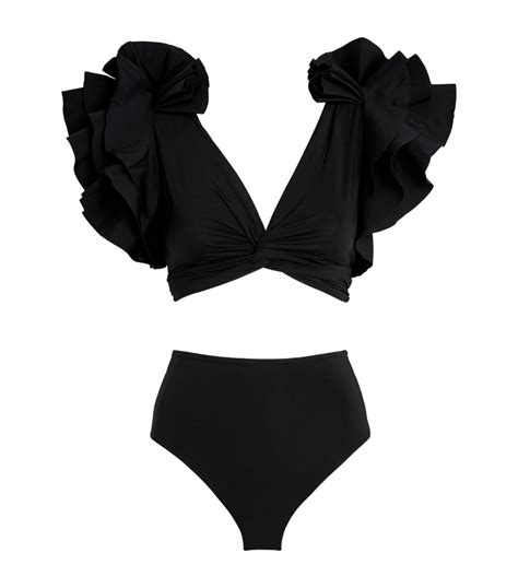 Womens Maygel Coronel Black Ruffled Kai Bikini Harrods Countrycode