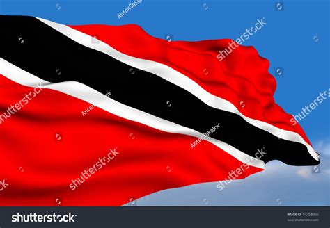 Trinidadian Tobagonian Flag Waving On Wind Stock Illustration 44758066 Shutterstock