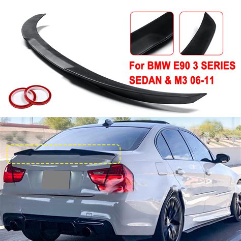 For 06 2011 Bmw E90 3 Series Sedan And M3 Matte Black Trunk Spoiler Wing M4 Style