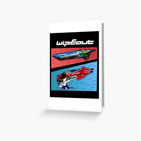 Wipeout Ships Comic Strip Logo Greeting Card By Fennecfoxca Redbubble