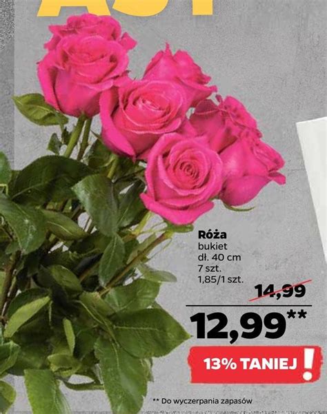 Róża cięta w bukiecie 40 cm cena promocje opinie sklep Blix pl