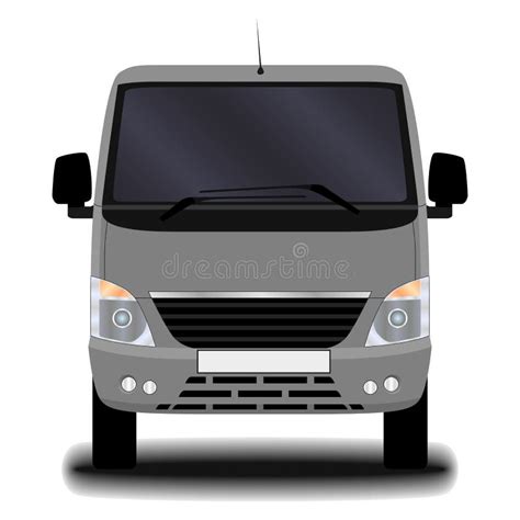 Realistic Truck Front View Stock Illustration Illustration Of