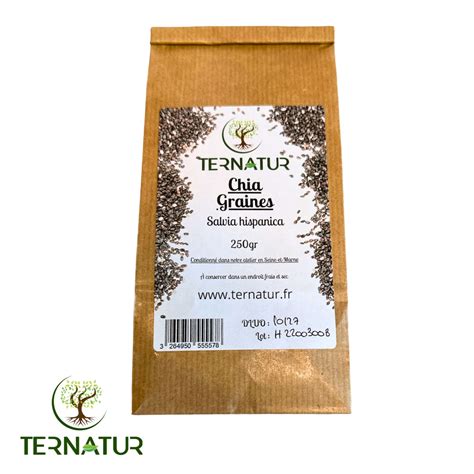 Chia Graines 250gr Salvia hispanica Plantes Médicinales Bio