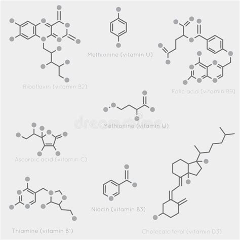 Organic Molecules Vector Illustration Labeled Chemical Stock Vector Hot Sex Picture