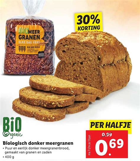 Biologisch Donker Meergranen Korting Aanbieding Bij Lidl Folders Nl