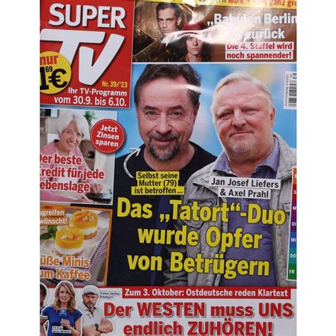 Super TV 39 2023 Das Tatort Duo wurde Opfer von Betrügern