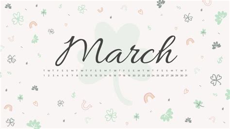 Free Cute March Desktop Wallpaper to download