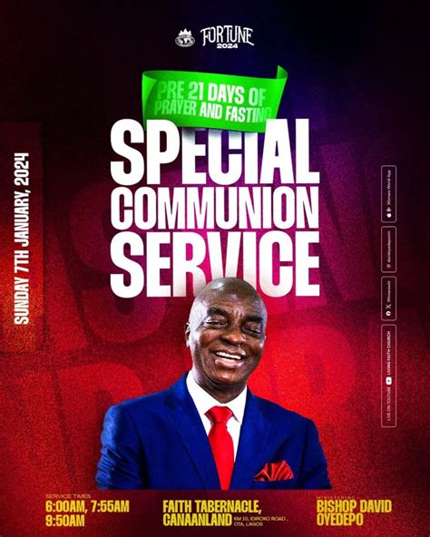 Pre 21 Days Fasting And Prayer Special Communion Service 2024 Archives