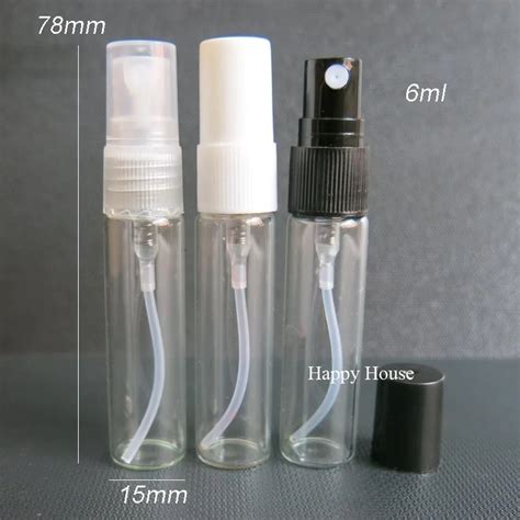 50lot 6ml Glass Perfume Bottle6cc Glass Mist Sprayer Bottle 6ml Clear Parfum Atomizer