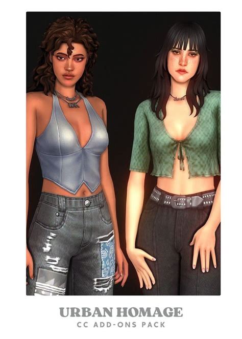 Urban Homage Add Ons AdrienPastel In 2024 Sims 4 Clothing Sims 4