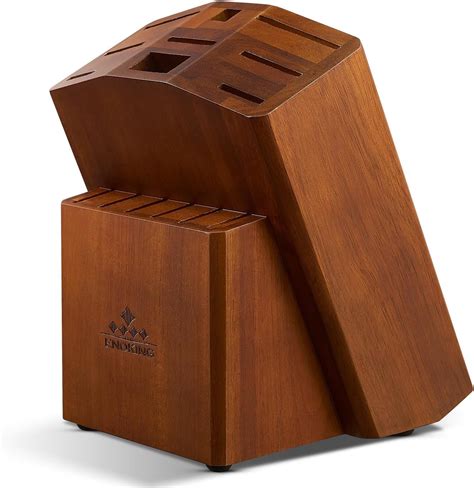 Enoking Slots Universal Knife Block Acacia Wood Knife Block Without