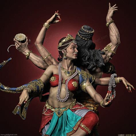 Artstation Shiva Parvati Ananda Thandavam Ii Gaurav Kumar Shiva