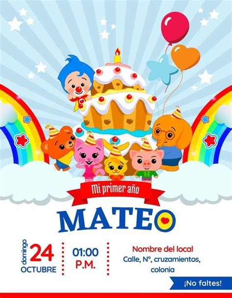 invitación para cumpleaños virtual niños Blue Birthday Parties Bday