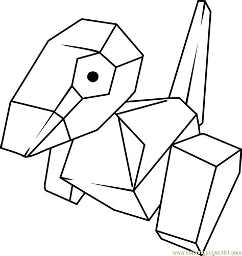 Porygon Pokemon Coloring Page Free Pok Mon Coloring Pages