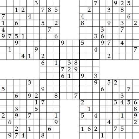 Free Samurai Sudoku Lyana Printable Sudoku