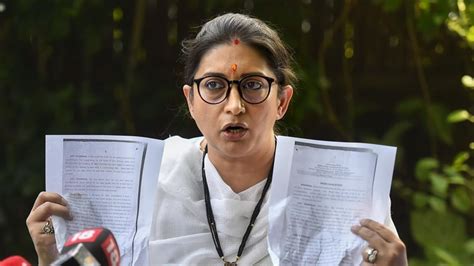 Smriti Irani Sends Legal Notice To Congress Leaders Over Remarks On