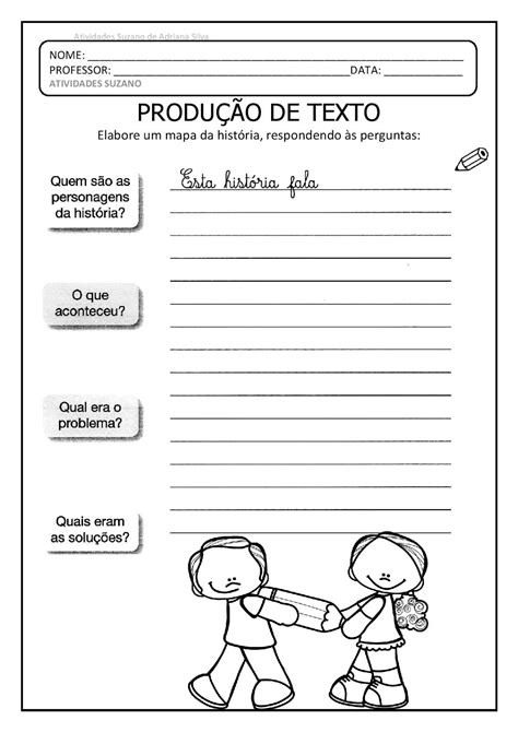 Atividades De Produção De Texto Sequencia De Cenas 95B