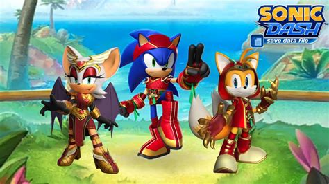 Sonic Dash Save Data New Characters DragonFire Sonic DragonClaw Tails