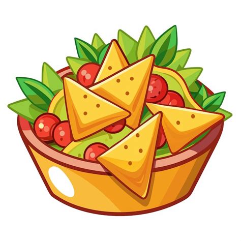 Nachos Clipart Cartoon Style Vector Illustration Premium AI Generated