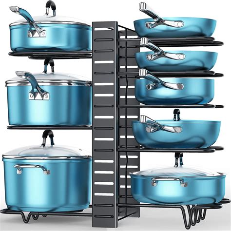 Buy ORDORA Pots And Pans Organizer 8 Tier With 3 DIY Methods