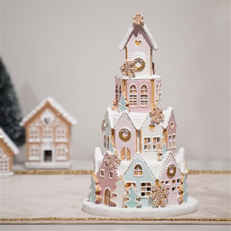 Braxio Gingerbread House Decorations Resin Christmas Gingerbread House