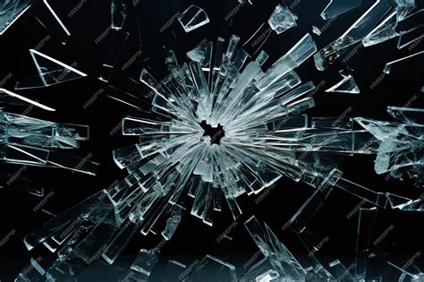 Premium Photo Shattered Glass Pieces Arranged On A Lightbox