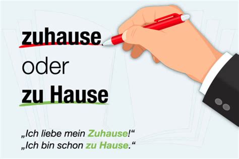 Zuhause Zuhause Zu Hause Wie Schreibt Man Es Richtig