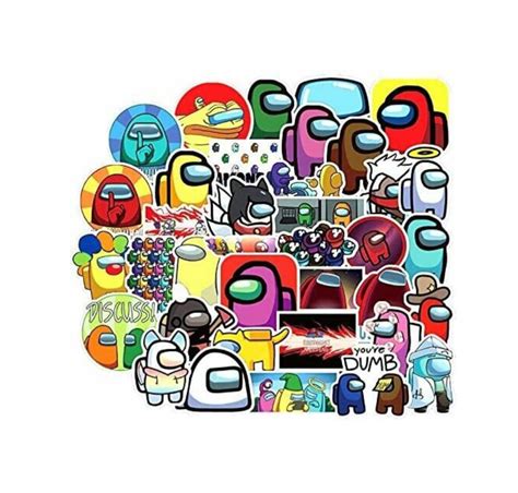 Among Us Sticker Pack 50 Pc Laptop Decal Stickers Vinyl Sticker Waterproof Stickers