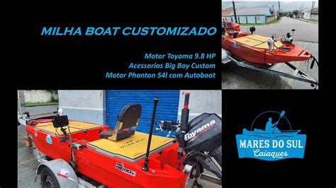 Milha Boat Customizado Motor Toyama 9 8 Hp YouTube