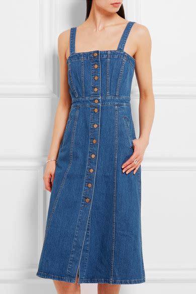 Jcrew Stretch Denim Midi Dress Net A Portercom