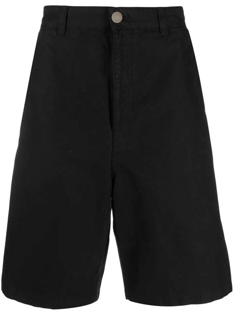 Ami Paris Wide Leg Cotton Shorts Farfetch