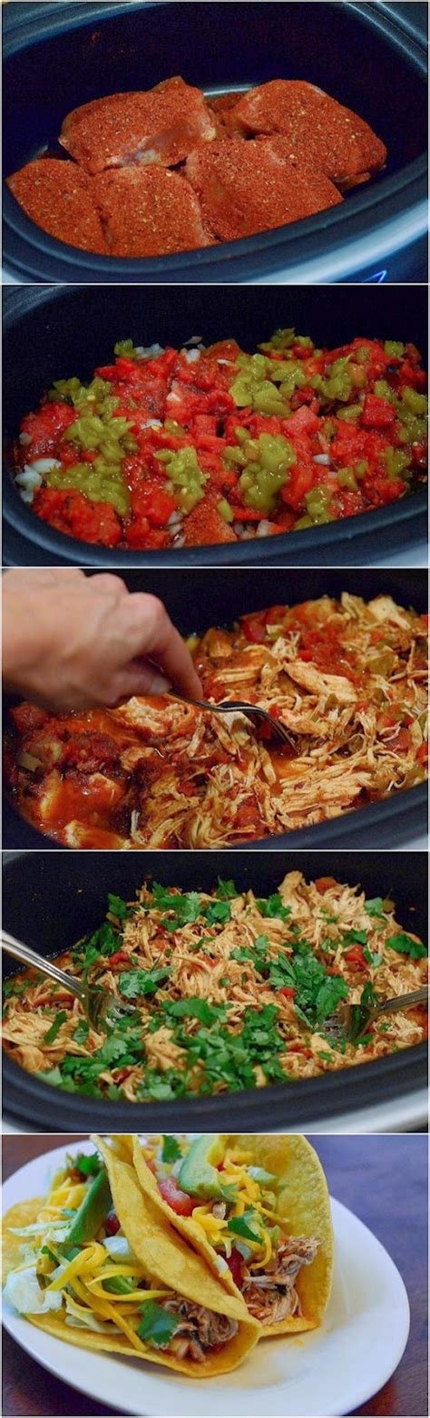 Easy Recipe Tasty Chicken Tacos Crock Pot Prudent Penny Pincher