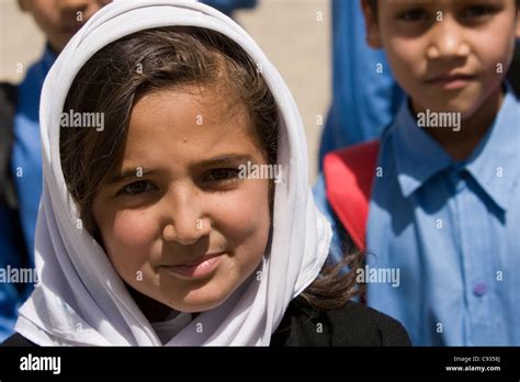 Afghan Girl Attending A Mixed Sex School In Kabul Afghanistan Stock Photo Alamy