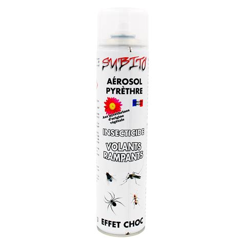 Subito Aérosol au Pyrèthre anti insectes volants et rampants 600ml