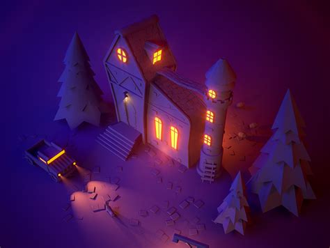 Spooky house by Sabir Aliyev on Dribbble