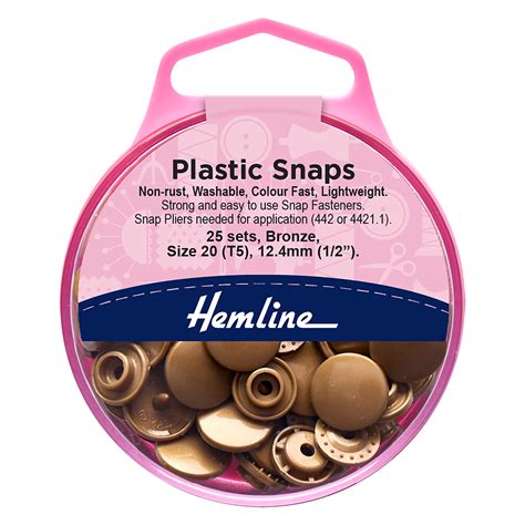 plastic snaps mm  bronze  sets hemline