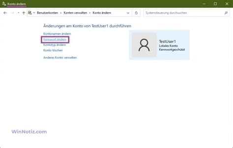 Das Kennwort F R Das Lokale Benutzerkonto In Windows Ndern