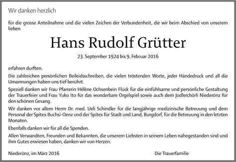 Hans Rudolf Gr Tter Hommages