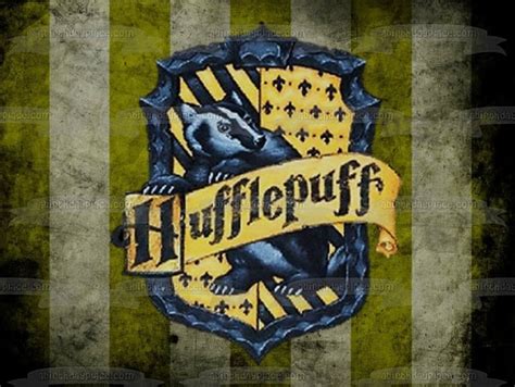 Harry Potter Hufflepuff House Logo Wizarding Edible Cake Topper Image ...