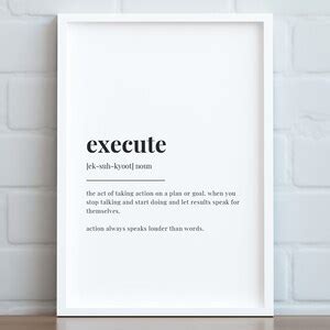 execute definition meaning printable wall art execute print