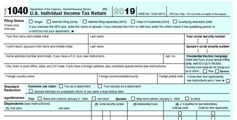 Printable Irs Form Us Individual Income Tax Return Cpa