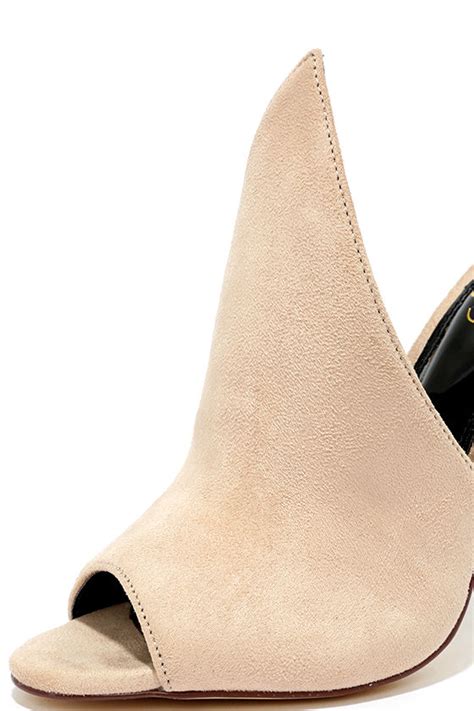 Sexy Nude Heels Vegan Suede Heels High Heel Mules 33 00
