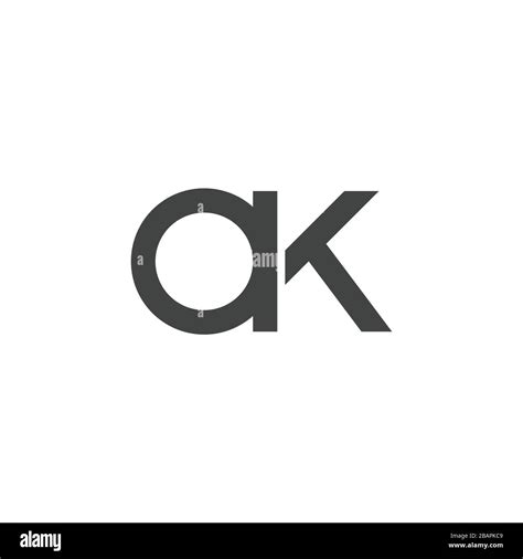 Initial Letter Ak Logo Or Ka Logo Vector Design Template Stock Vector