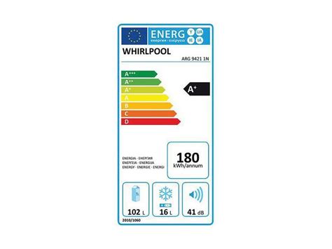 Réfrigérateur intégrable 1 porte 4 étoiles 118L WHIRLPOOL ARG94211N